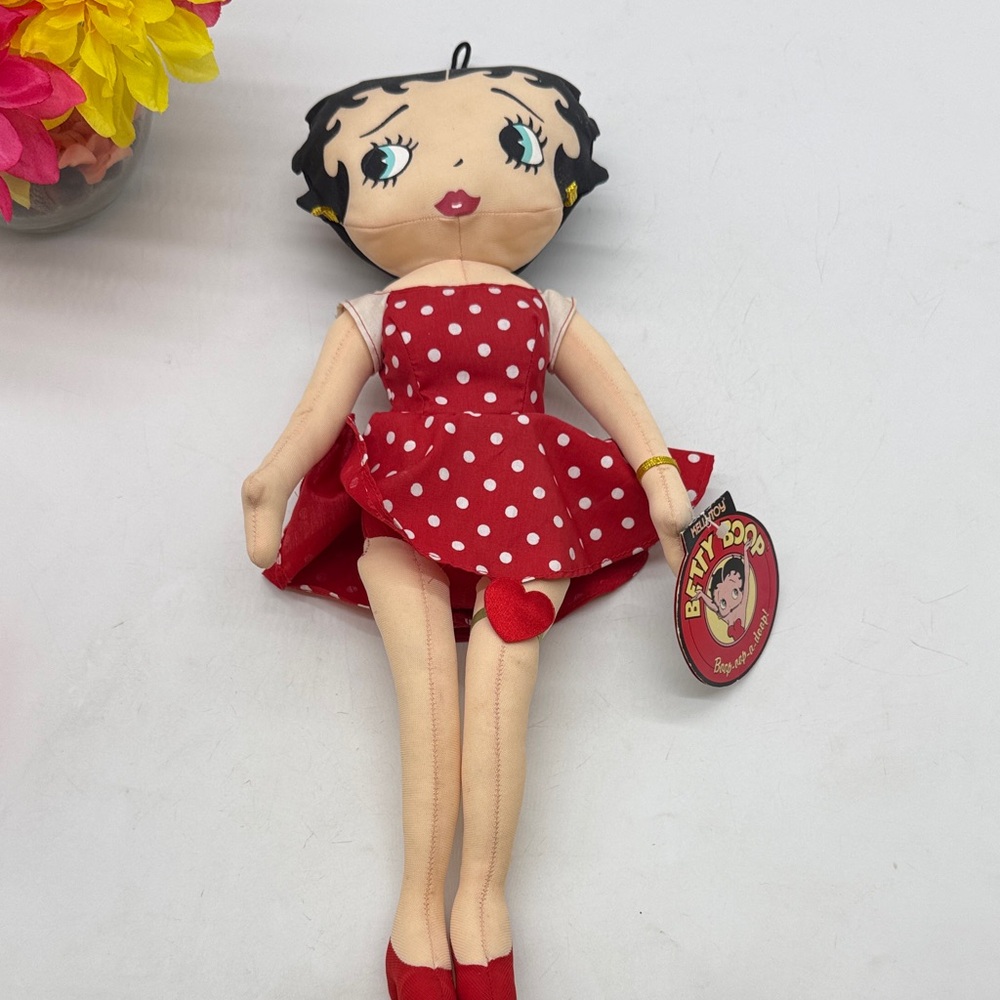 Betty Boop NWT Red and White Polka Dot Doll by Kelly Toys